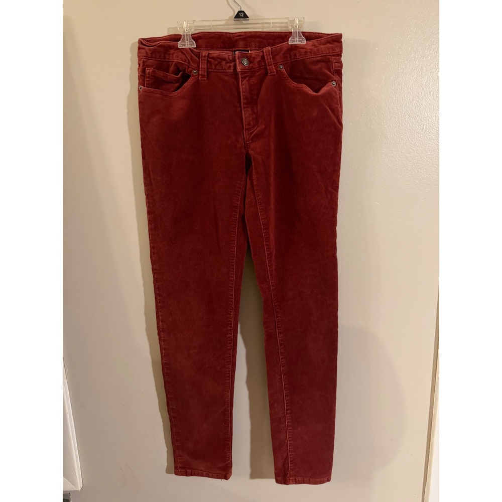 Patagonia Womens Organic Cotton Corduroy Slim Pants Rust Red Size 30